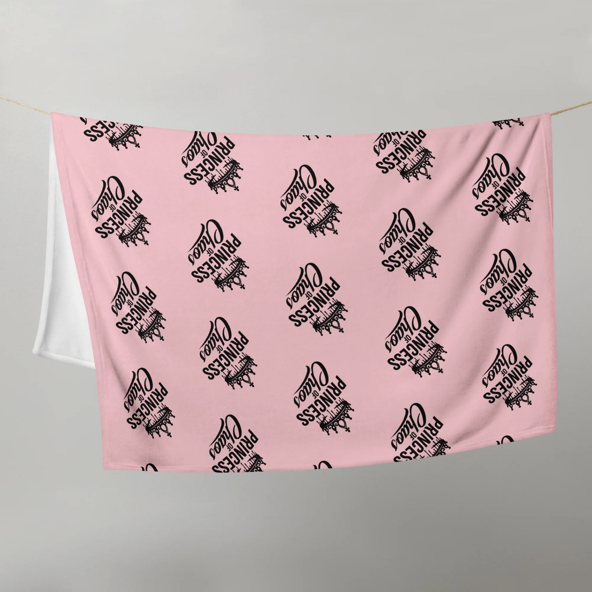 Princess of Chaos Tiara Throw Blanket (Pink & Black) product image (5)