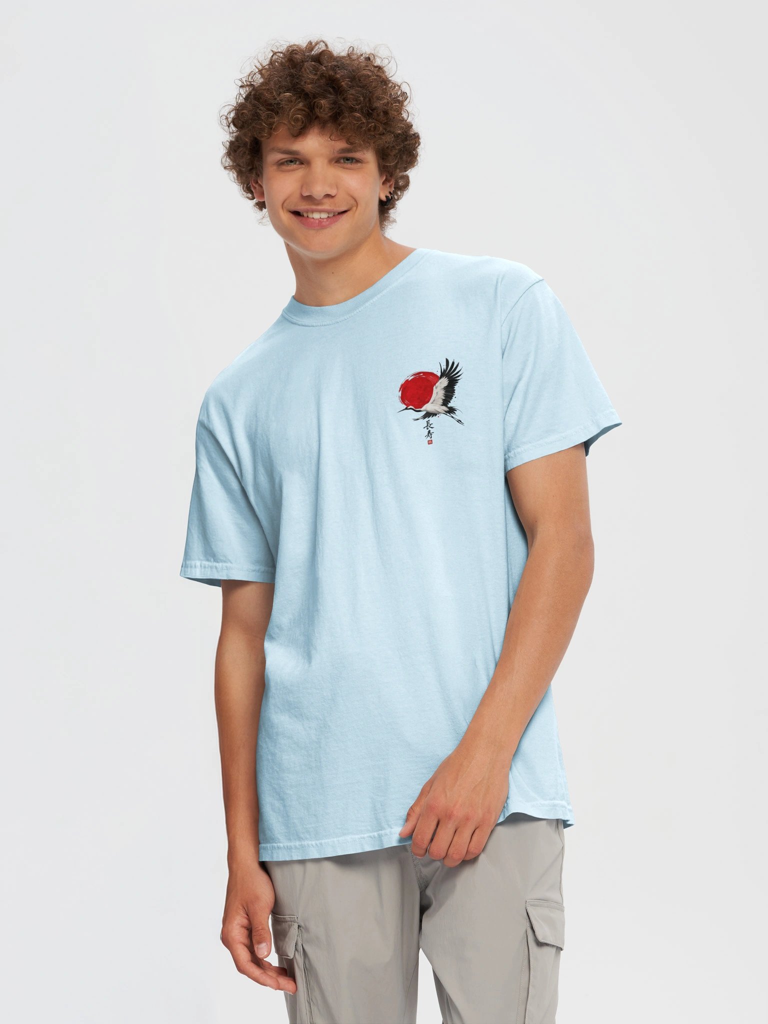 Japanese Crane & Cherry Blossom T-Shirt | Aesthetic Tee product image (7)