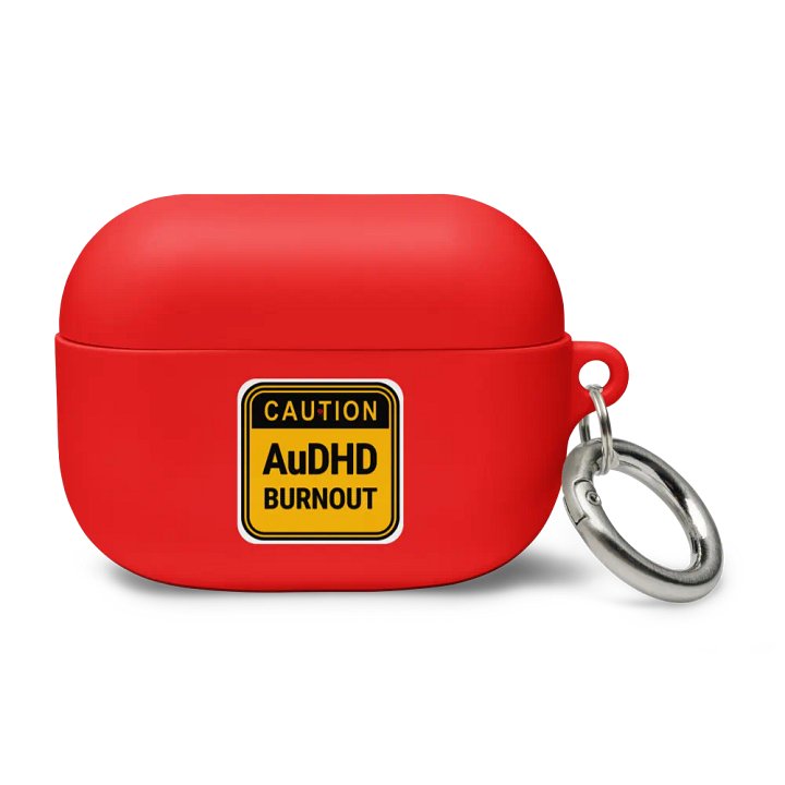 CAUTION: AuDHD BURNOUT (bubble design) airpods case product image (13)