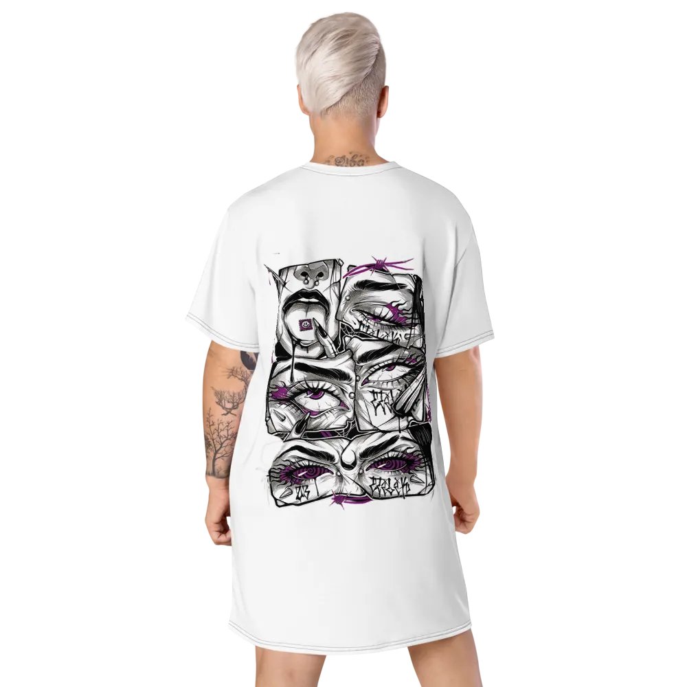 Glamdern Urban Graffiti Art T-Shirt Dress product image (1)