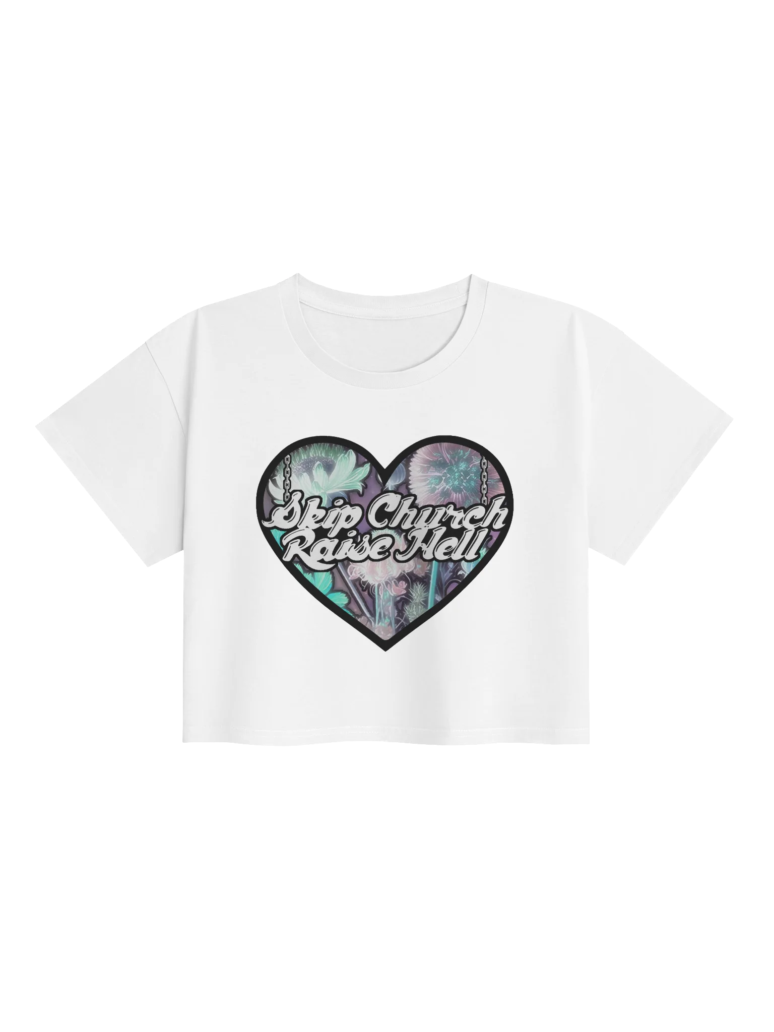 FLOWER HEART CROP TEE product image (1)