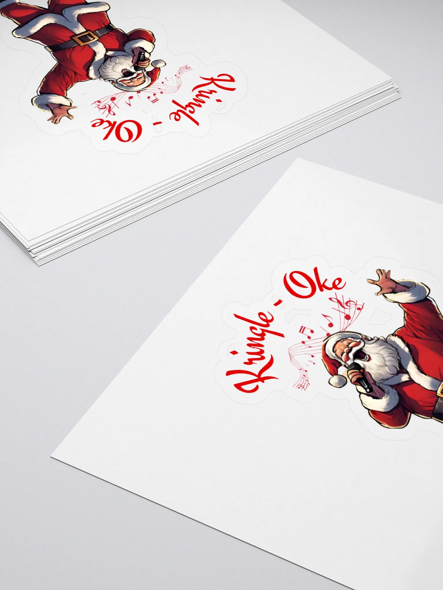 Kringle - Oke, Karaoke Singing Santa - Christmas Sticker product image (4)