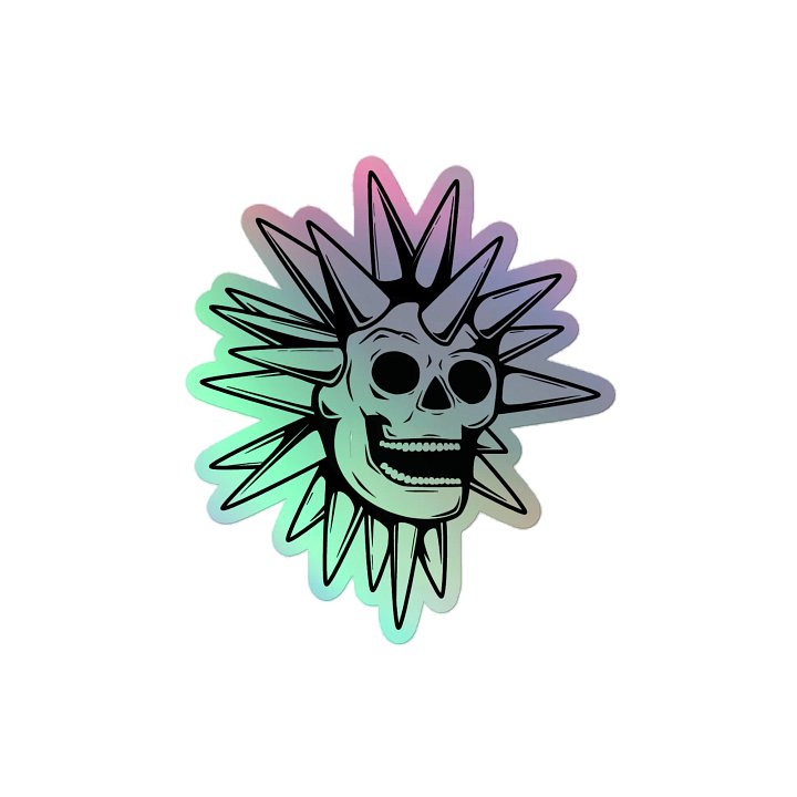 Holographic Disco Skull Sticker product image (2)