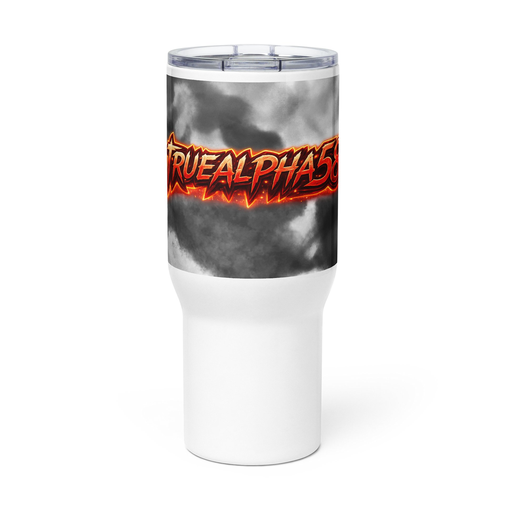TRUEALPHA58 Fiery Logo Travel Mug product image (3)