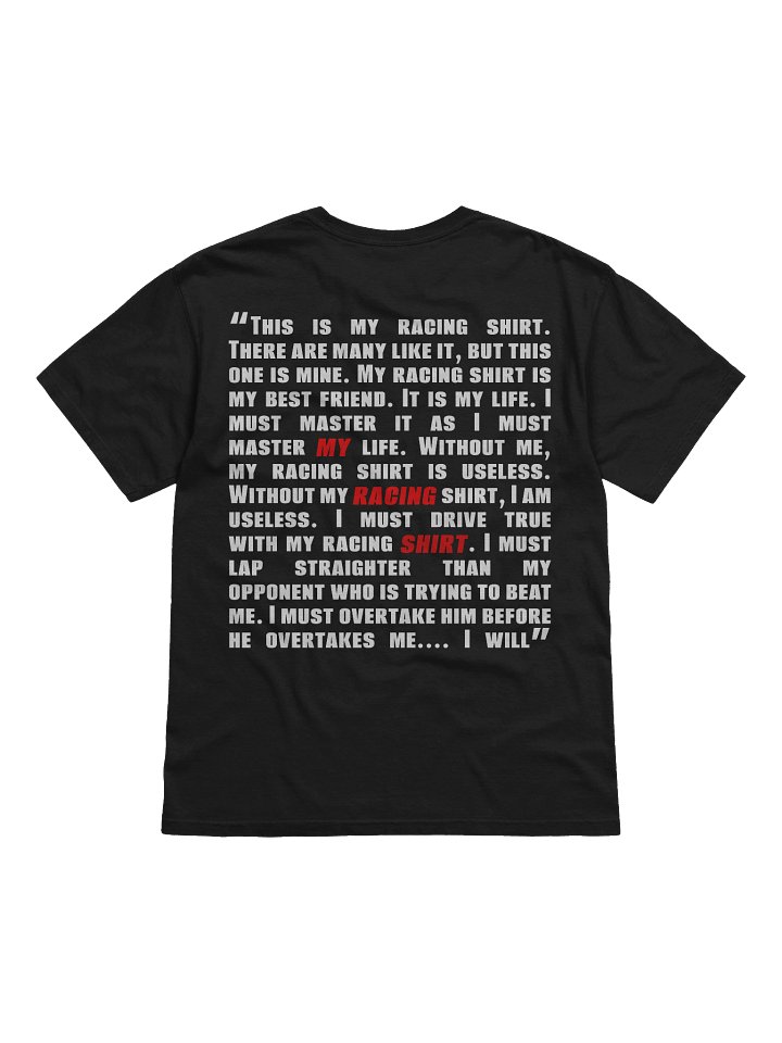 THIS IS MY RACING SHIRT - BACK DESIGN product image (1)