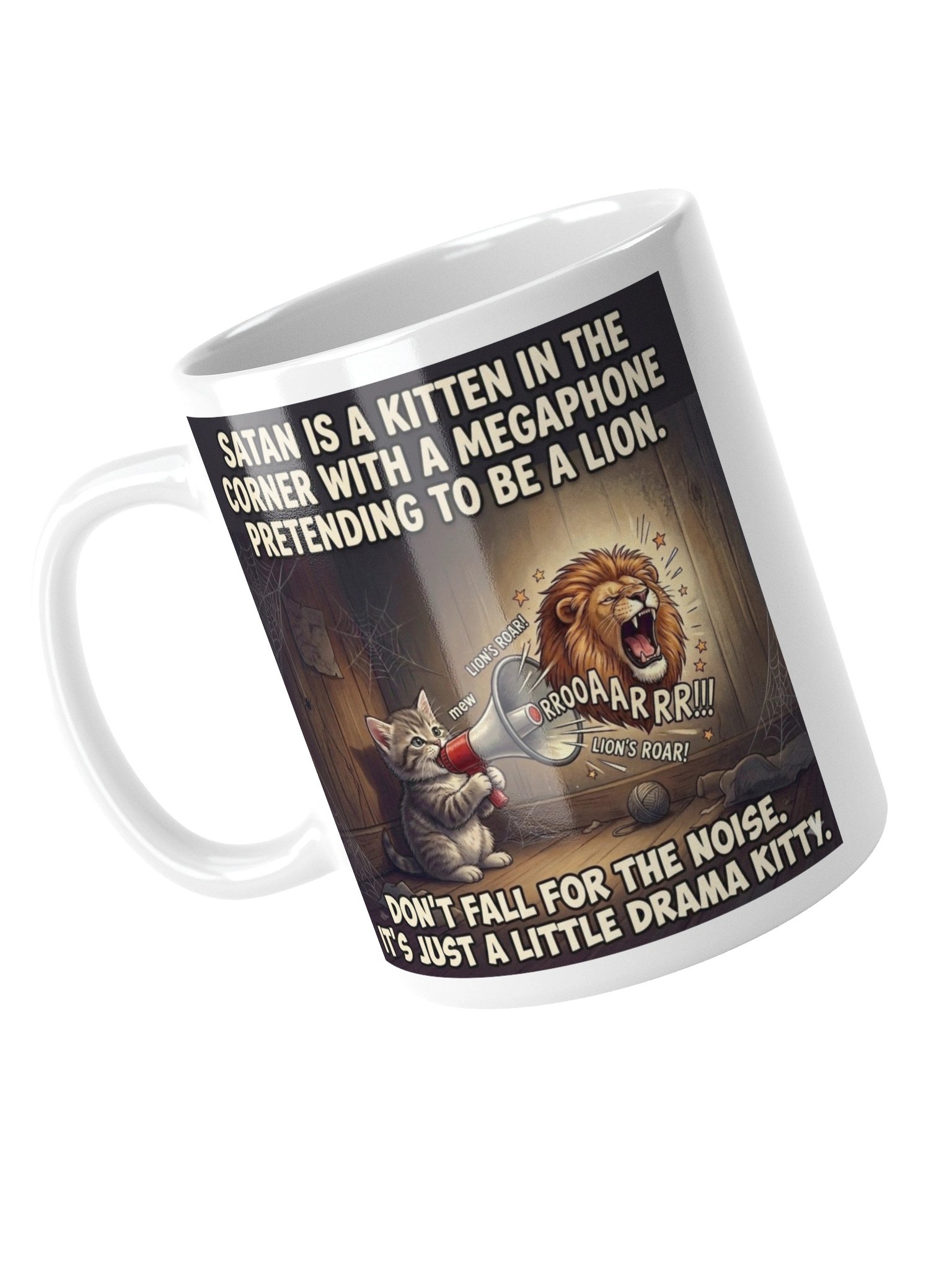 Funny Christian Mug | God Invented Humor Collection | Satan is a Kitten product image (10)