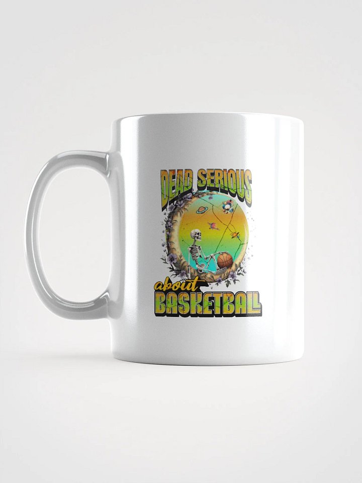 Dead Serious About Basketball Skeleton Cosmic Hoops Mug product image (1)