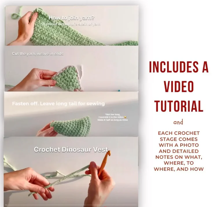 Crochet Pattern Dinosaur, crochet patterns product image (3)