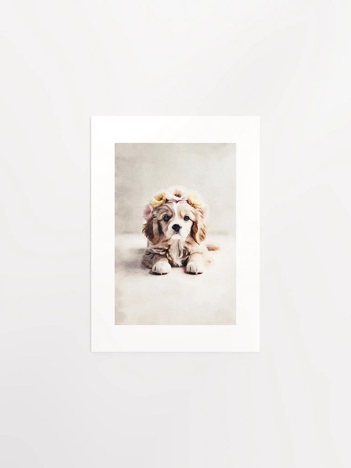 Cute Puppy Passepartout Print product image (2)