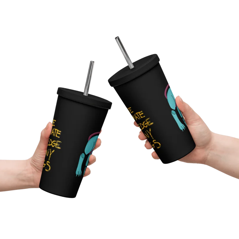 Demon Cat Insulated Tumbler with a Straw - Multicolor product image (8)
