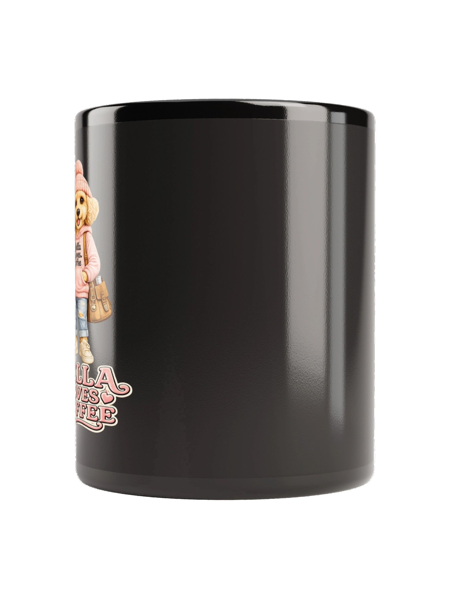 Bella Loves Coffee Mug | Cute Doodle Dog Coffee Cup product image (2)