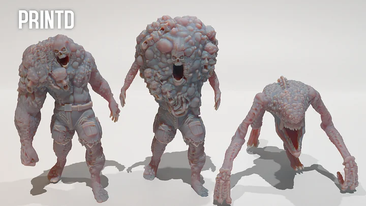 After the fall Part 3 Zombie Pack - Post Apocalyptic Zona Alpha Wargame Hobby Resin Scale Models product image (2)