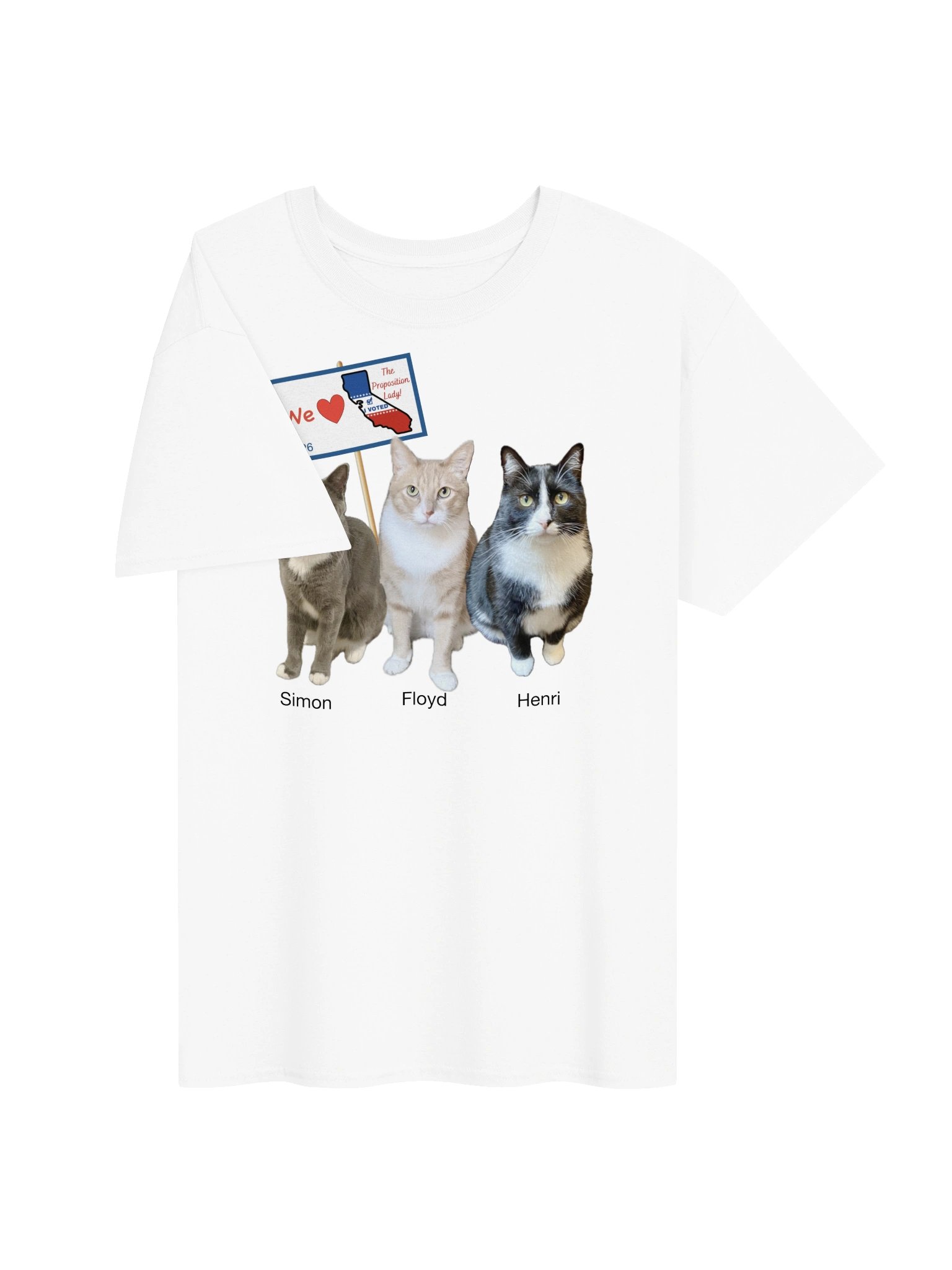 Kitties Heart the Prop Lady! White Tee Shirt product image (3)