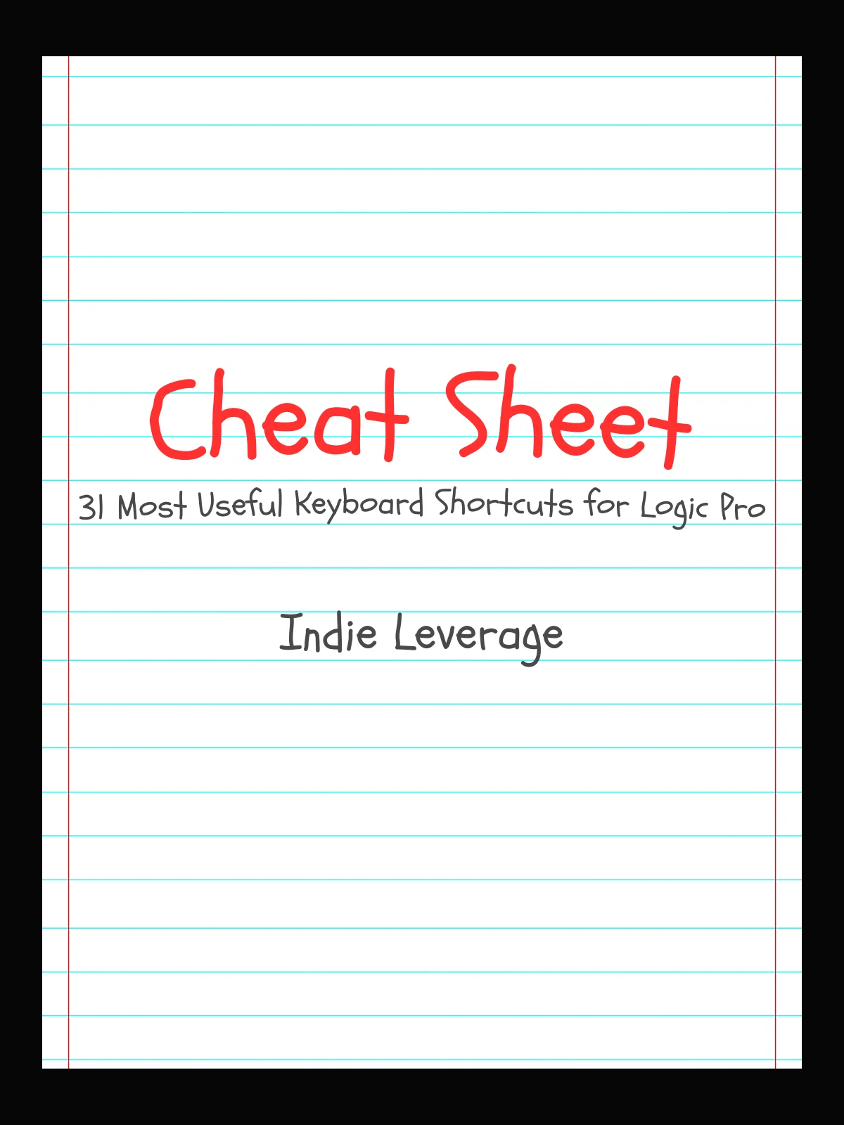 Keyboard Shortcuts for Logic Pro (Cheat Sheet) product image (1)