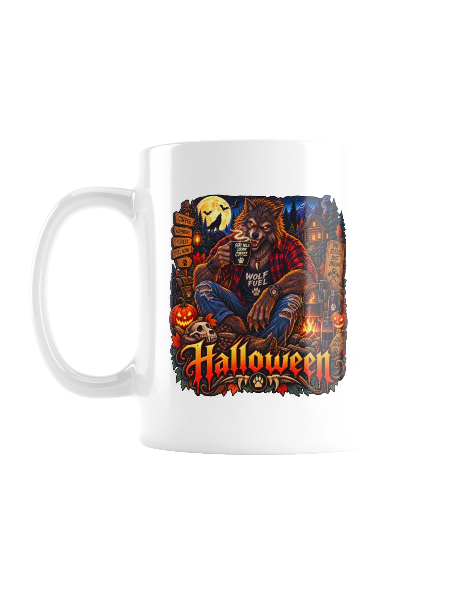 Werewolf Coffee Mug – Wolf Fuel Halloween Coffee Cup product image (1)