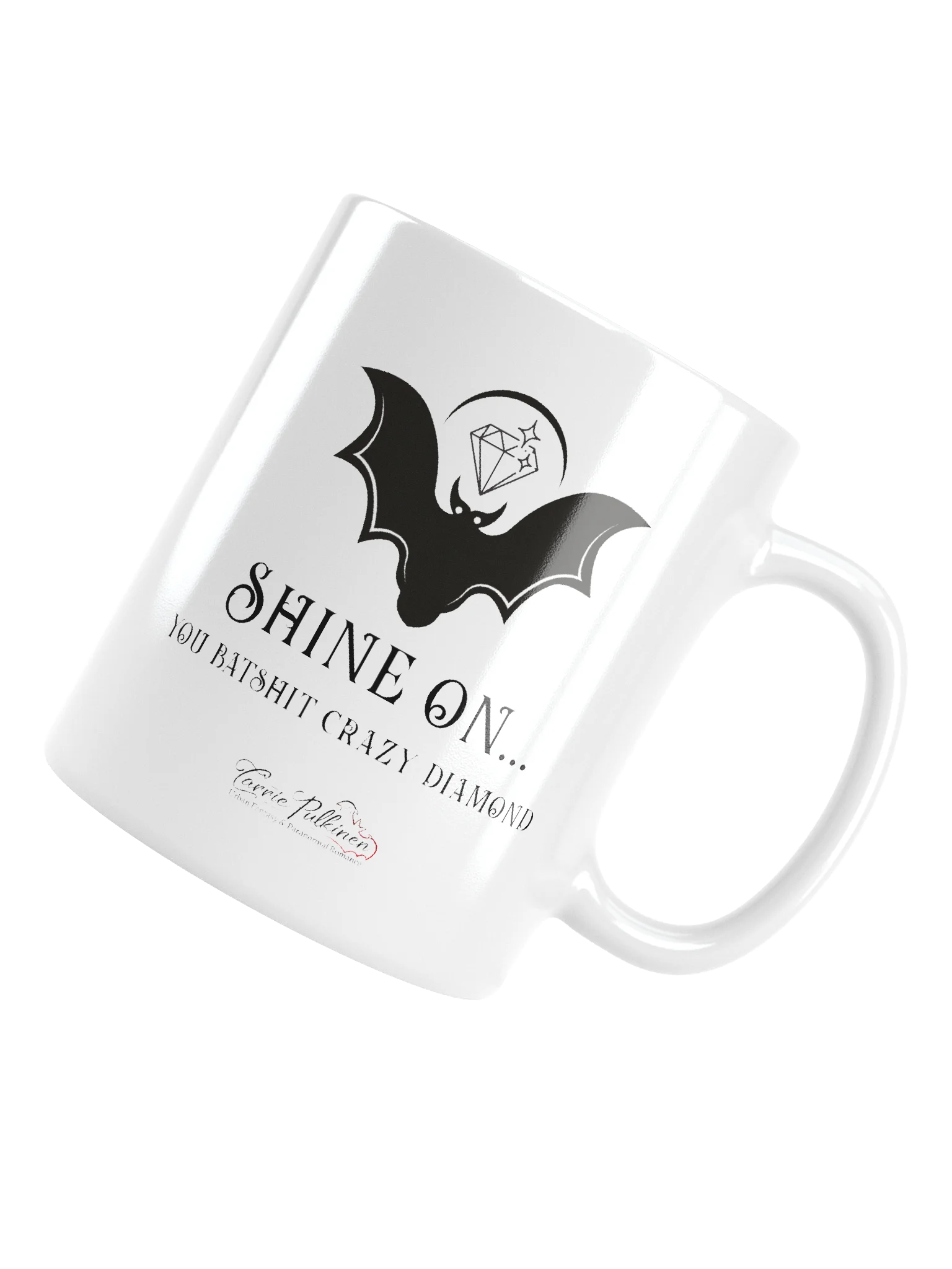 Cute Cartoon Bat Duo White Glossy Mug product image (15)