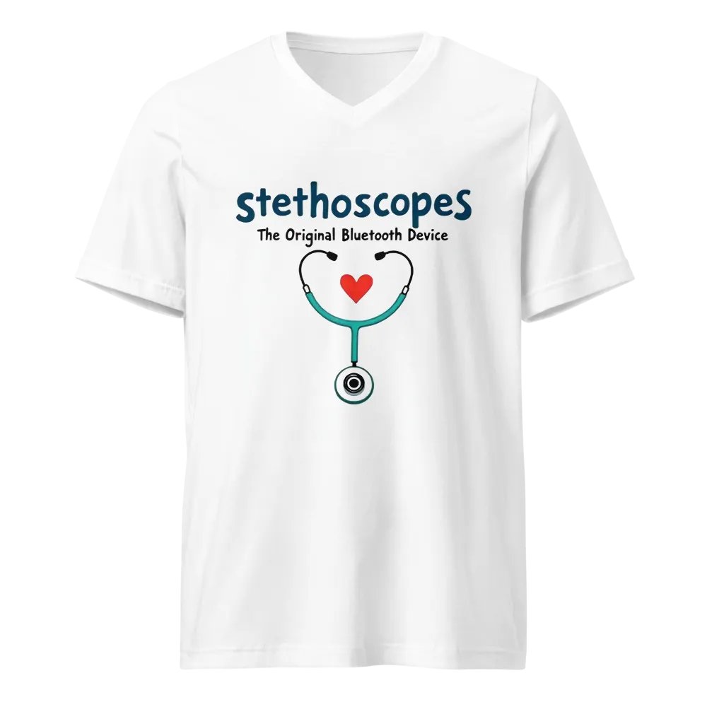 Heartbeat Stethoscope V-Neck Tee product image (1)