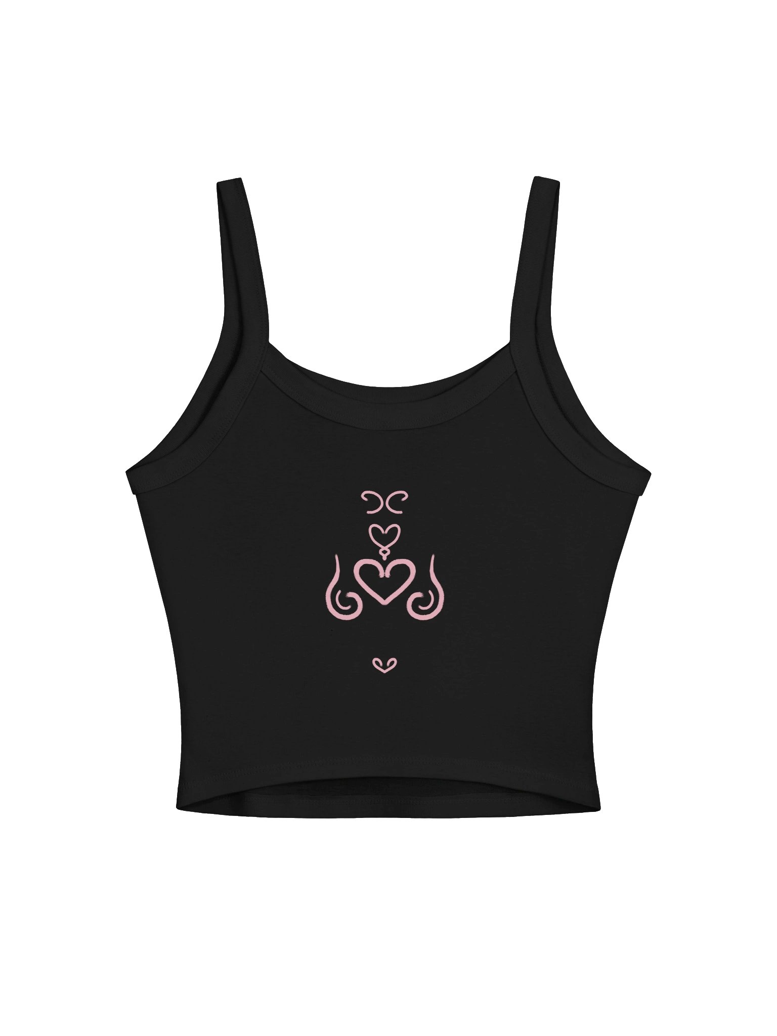 pink heart ornamental micro-rib tank product image (2)