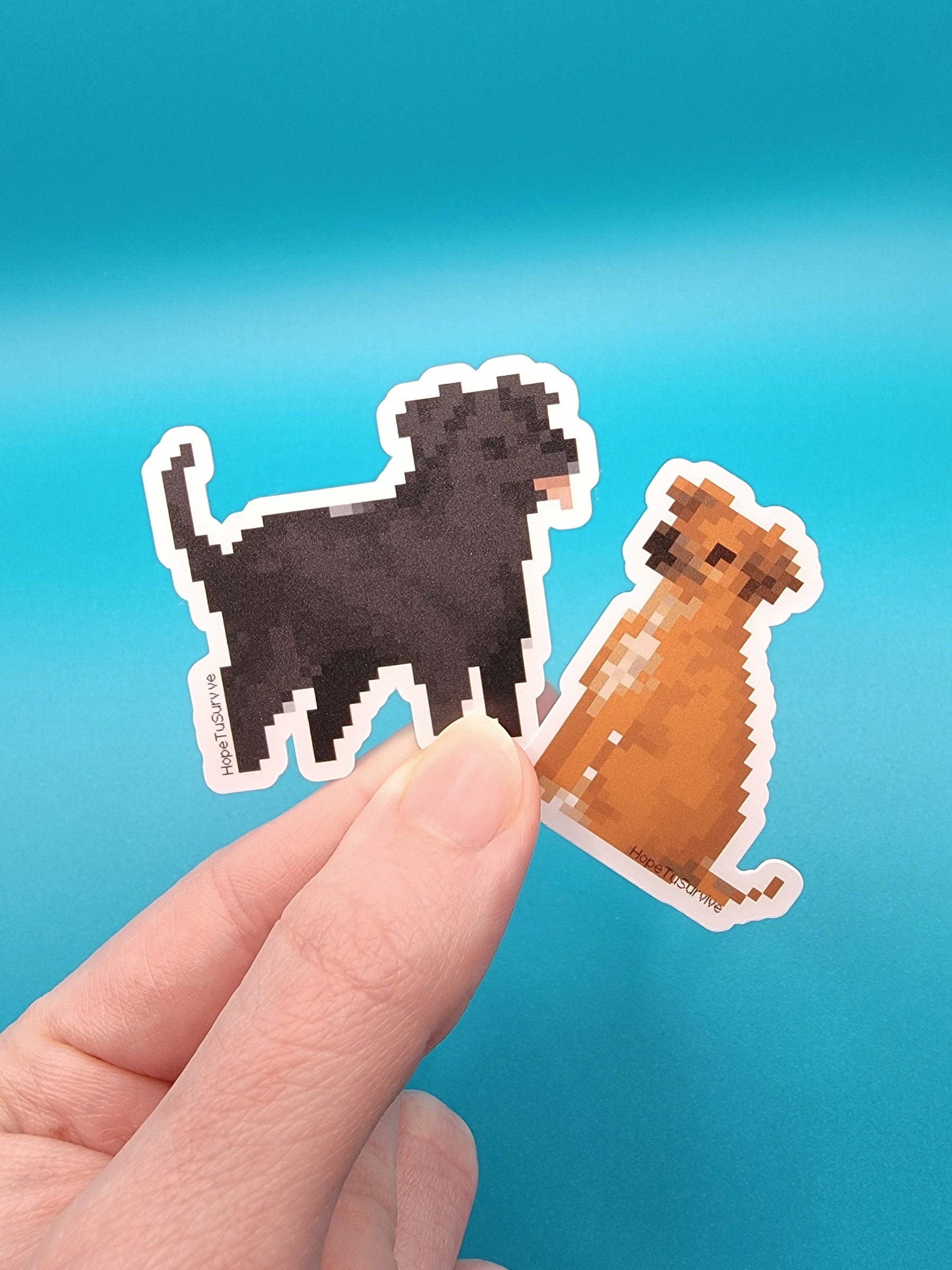 Pixel Curry and Otis Vinyl Sticker Set product image (2)