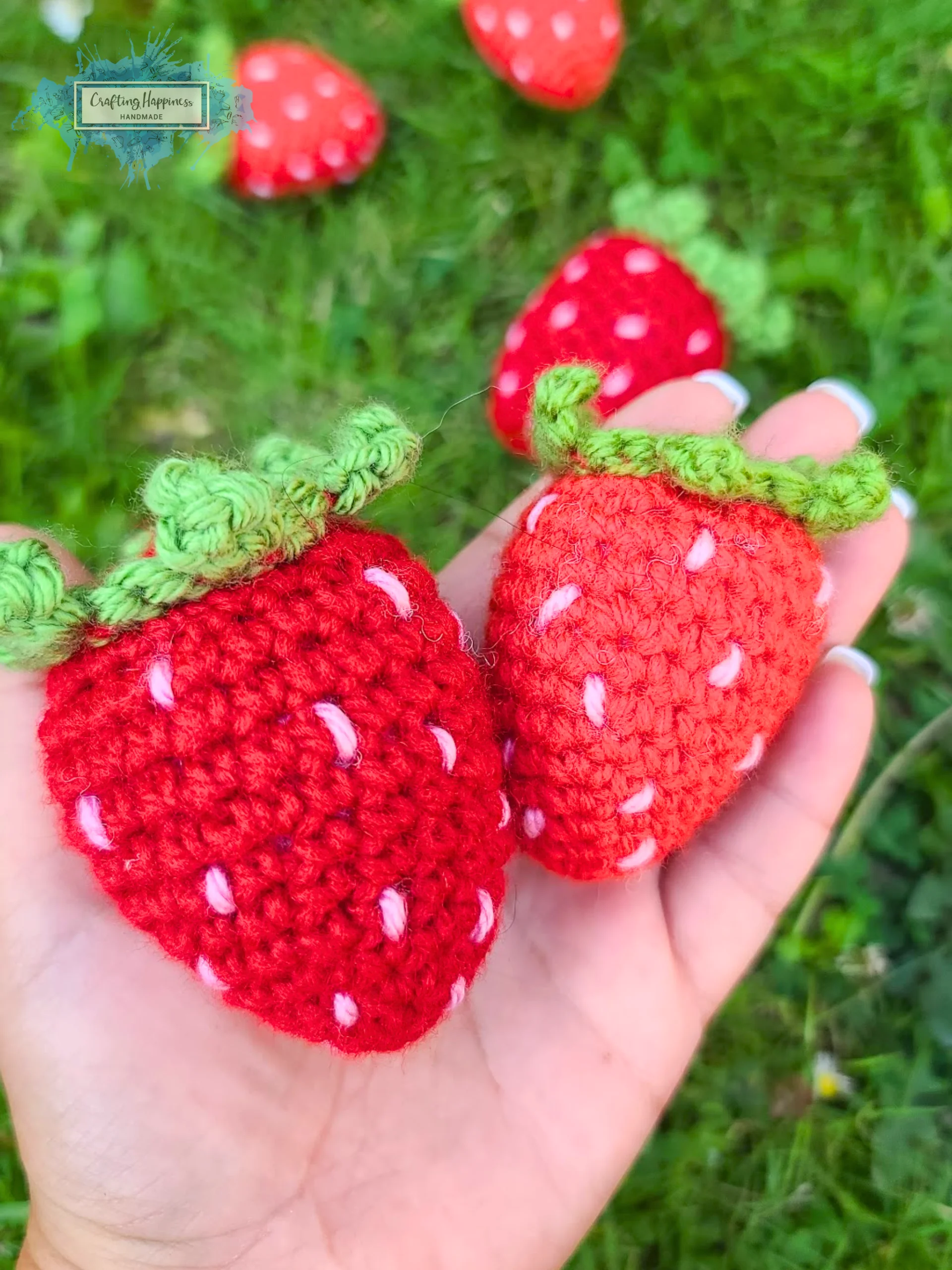 Amigurumi Strawberry Crochet Pattern | Fruit Keychain, Baby Toy (PDF Pattern) product image (5)