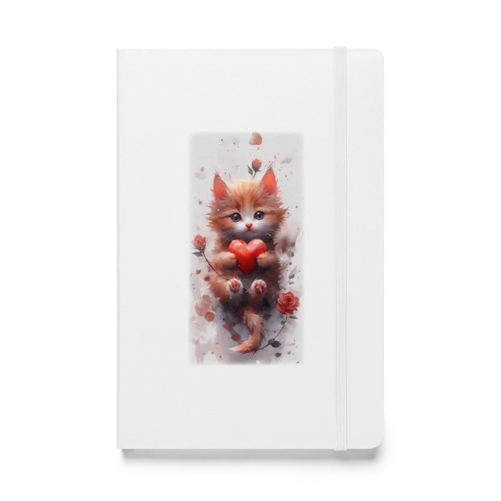 Cute cat with heart. Hardcover Bound Notebook | JournalBook® product image (4)