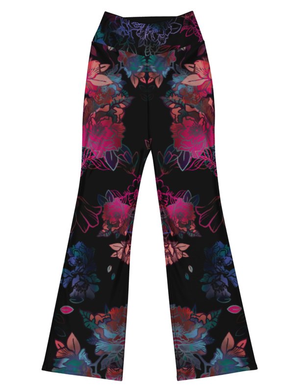Black lace-flare leggings product image (6)