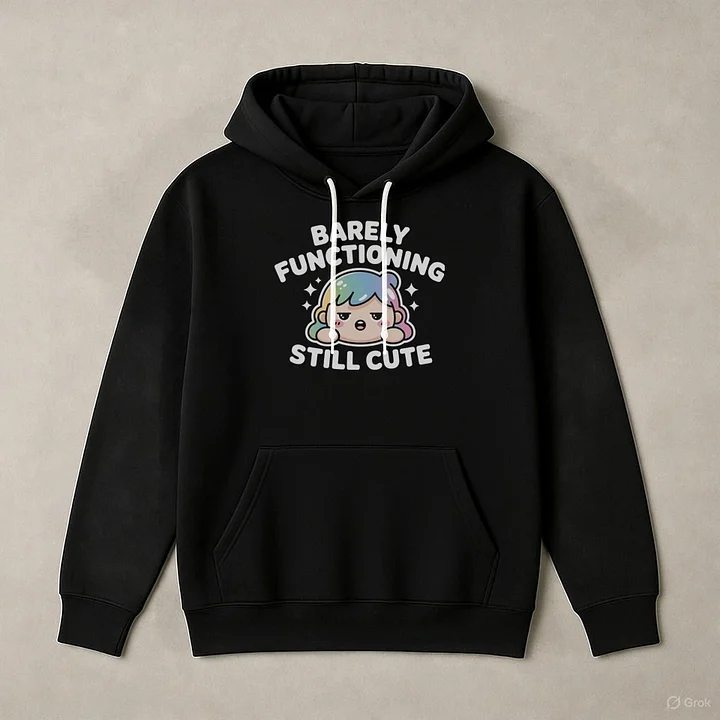 Barely Functional, Still Cute Comfy Hoodie product image (1)