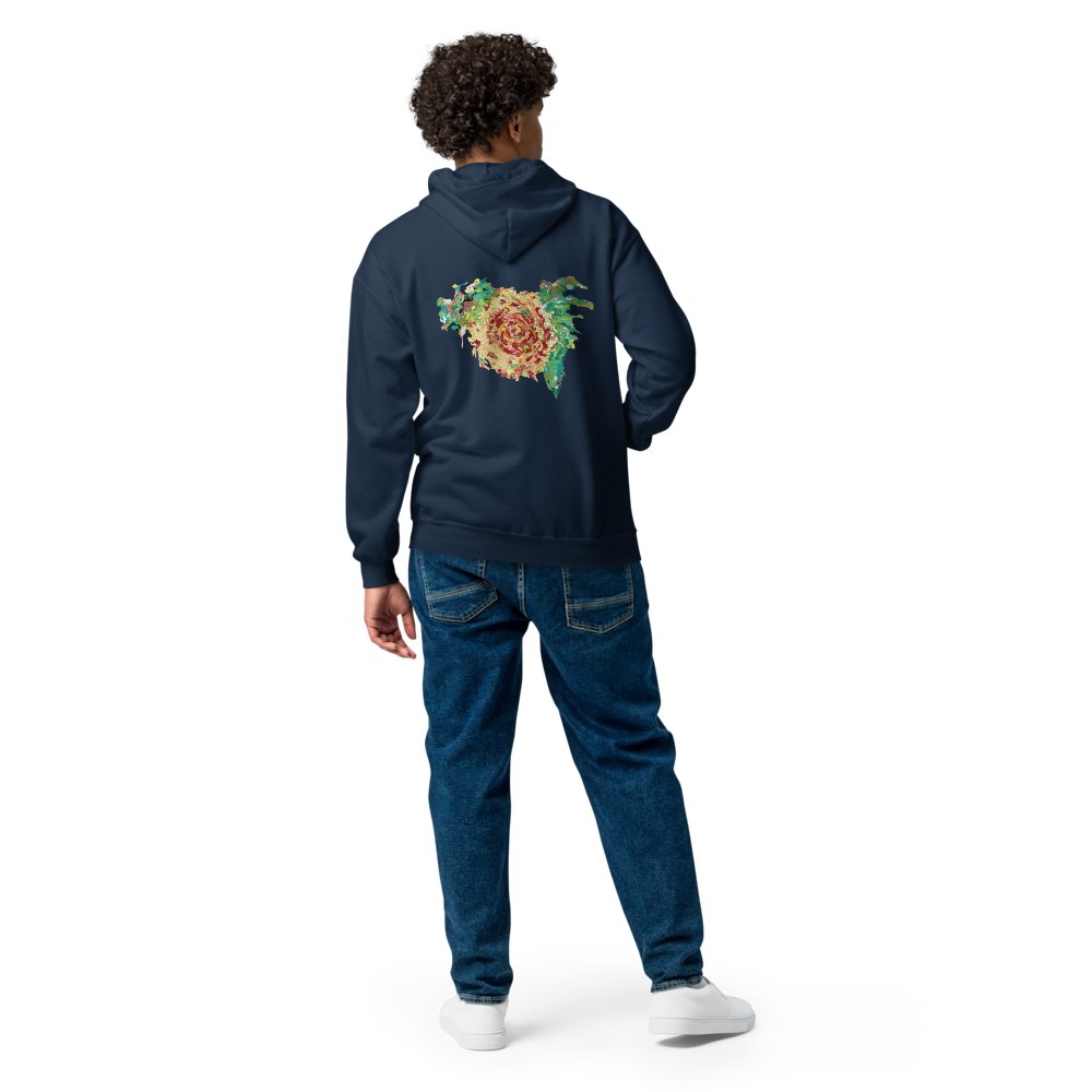 Adult Joyous Peony Zip Hoodie product image (20)