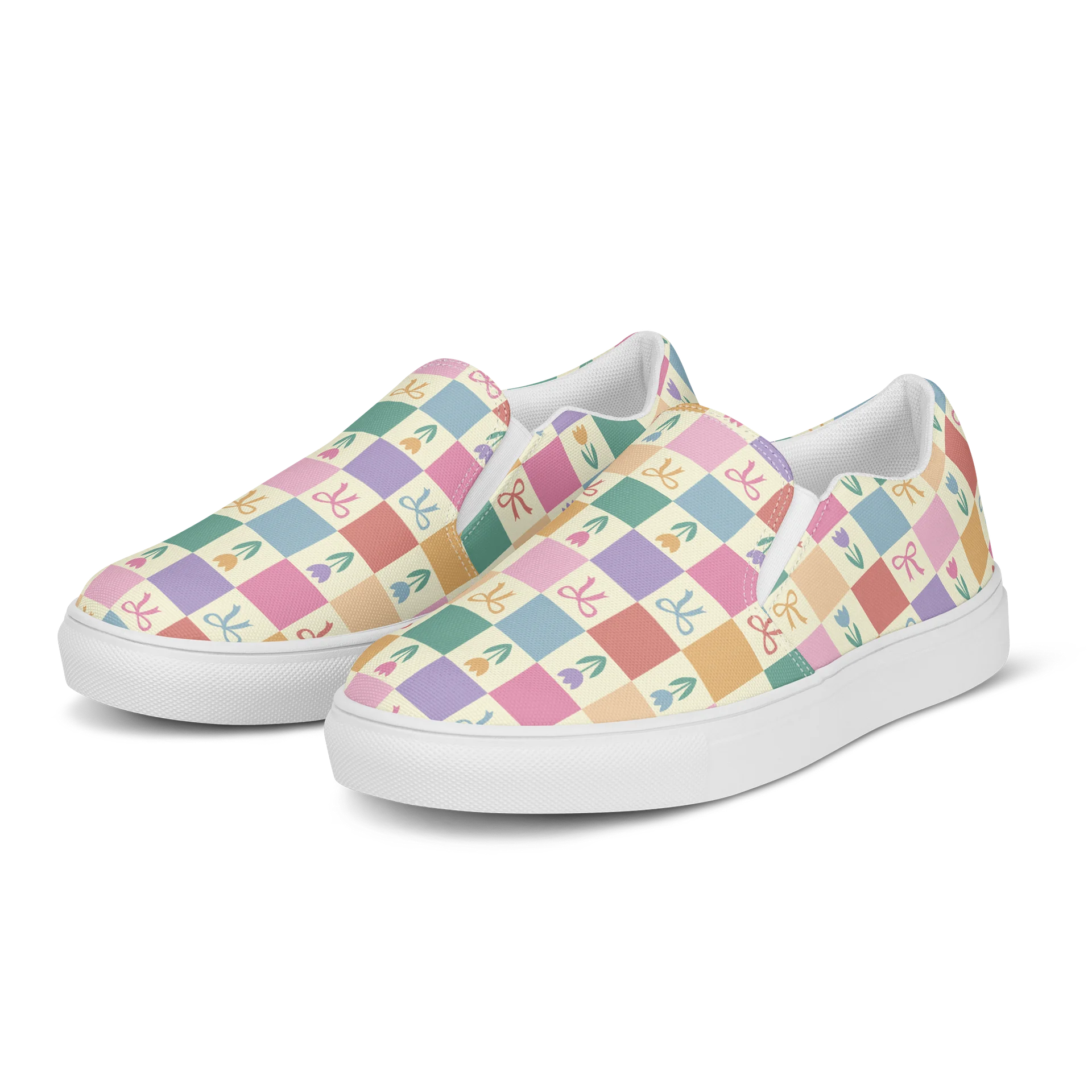 Pastel Tulip Bow Slip-On Shoes product image (3)