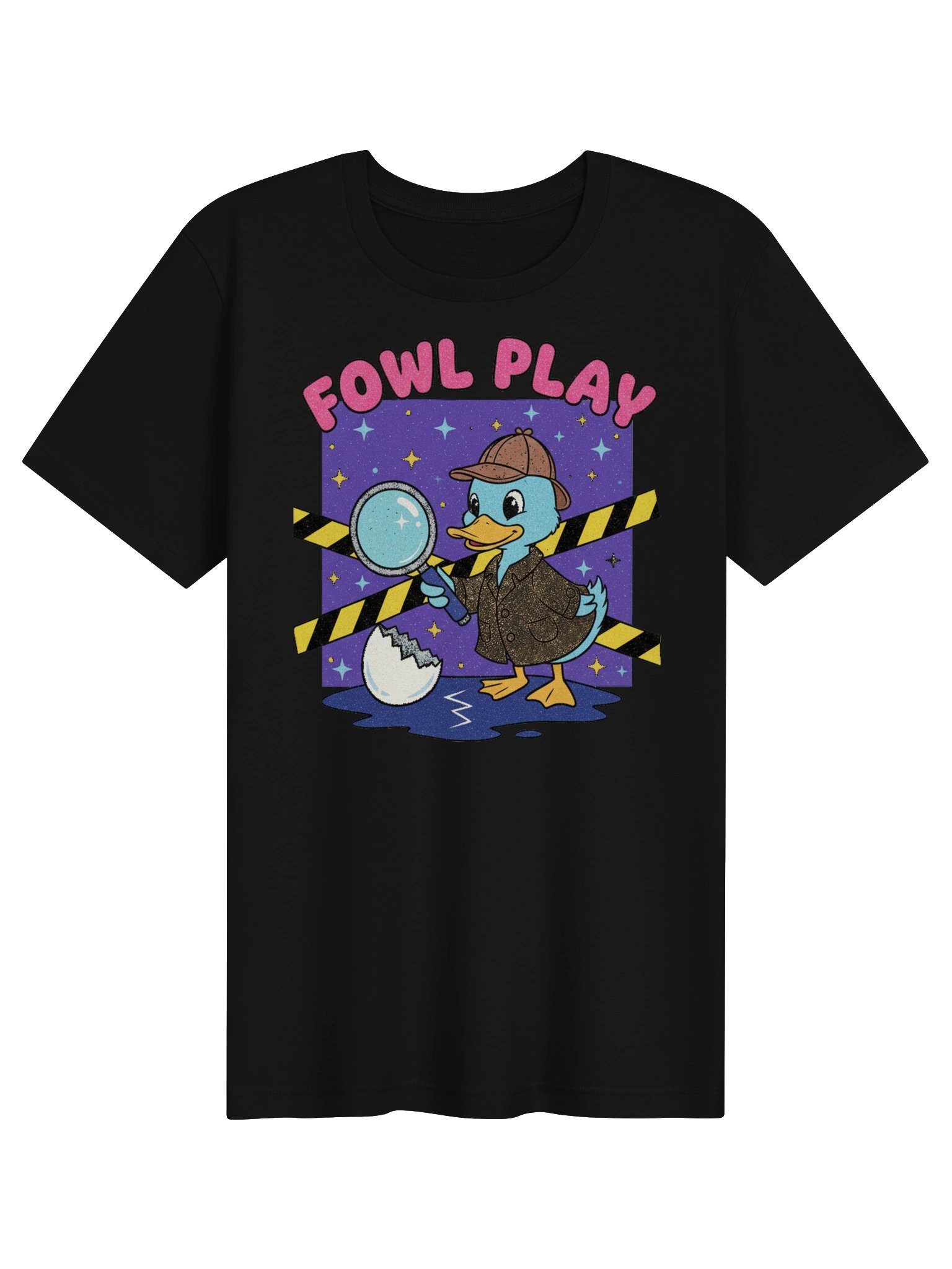 Fowl Play Detective Duck Halloween Tee product image (1)
