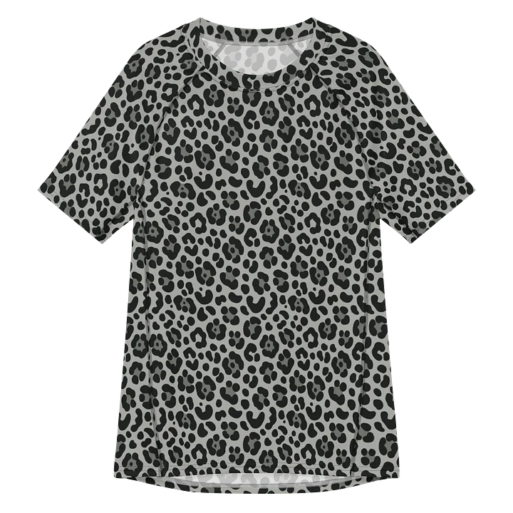 Bold Black Leopard Print Men's Rash Guard product image (1)