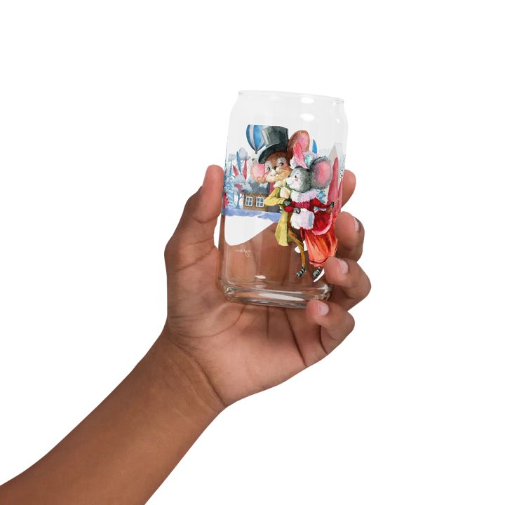 Warm Winter Embrace Can-Shaped Glass | Four Seasons of Love Collection product image (2)