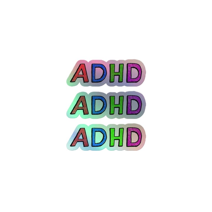 Holographic ADHD Sticker Pack product image (1)