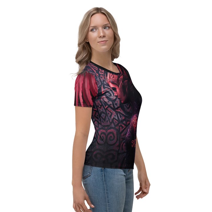 Noctara: Crimson Shade Gothic Fantasy All-Over Print T-Shirt product image (2)