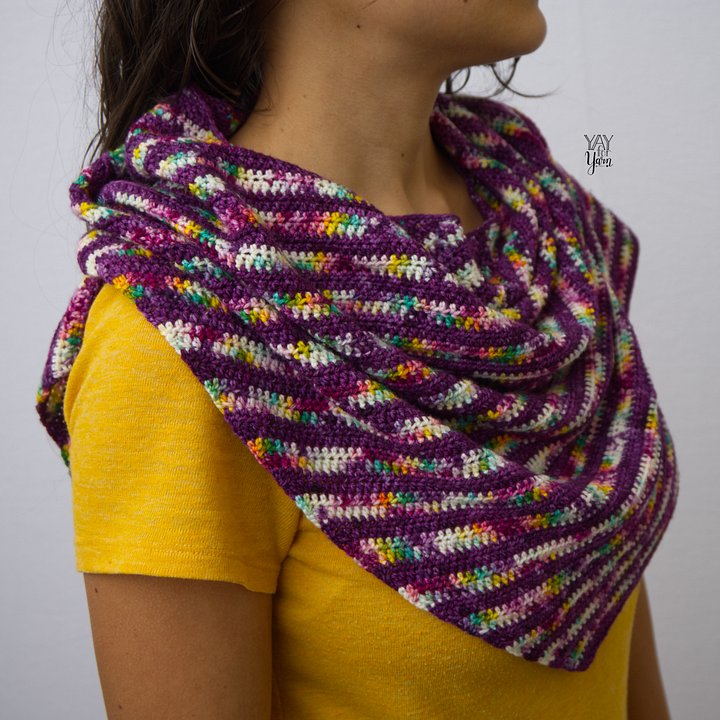 Double Gradient Boomerang Shawl Crochet Pattern product image (2)