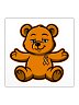 Orange Bear of Sharing Stickers