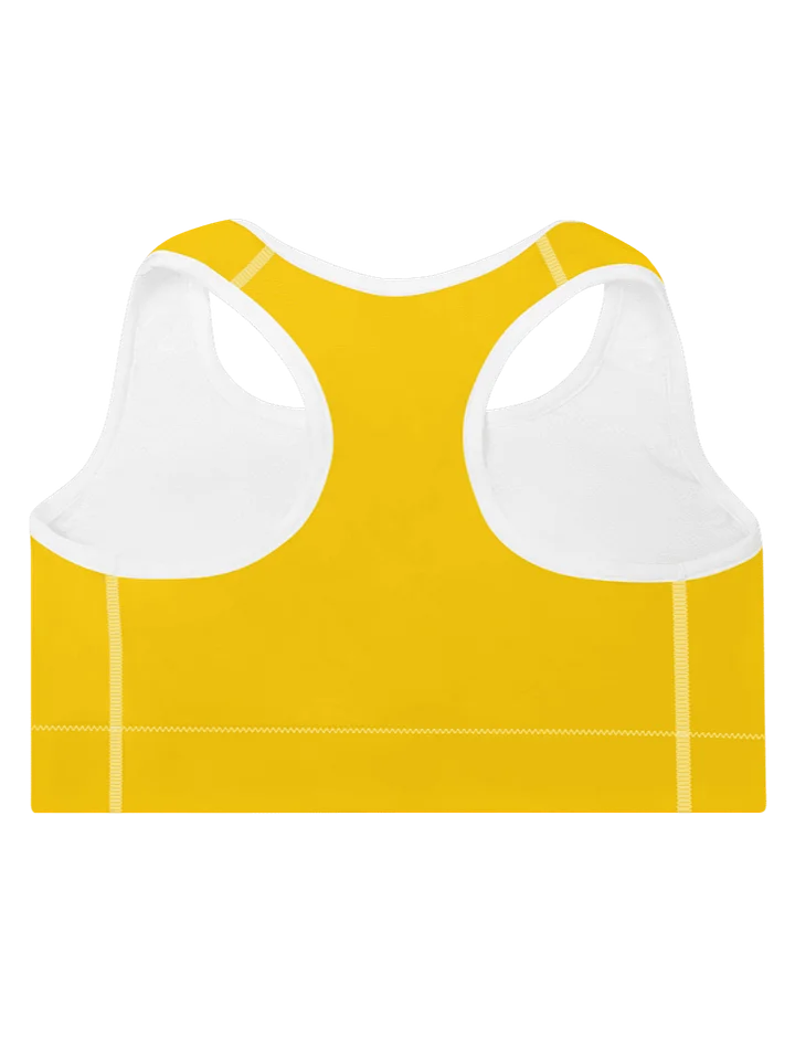 Women's Activewear - Padded Sports Bra Gold/White - Printed White Logo product image (2)