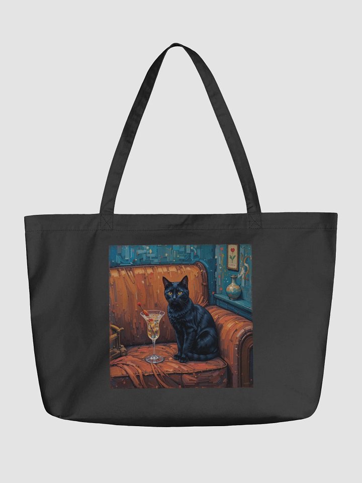 BLACK CAT ON COUCH NEXT TO MARTINI product image (1)