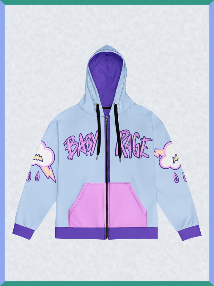 Baby Rage Pink Pocket - Zipper Hoodie product image (1)
