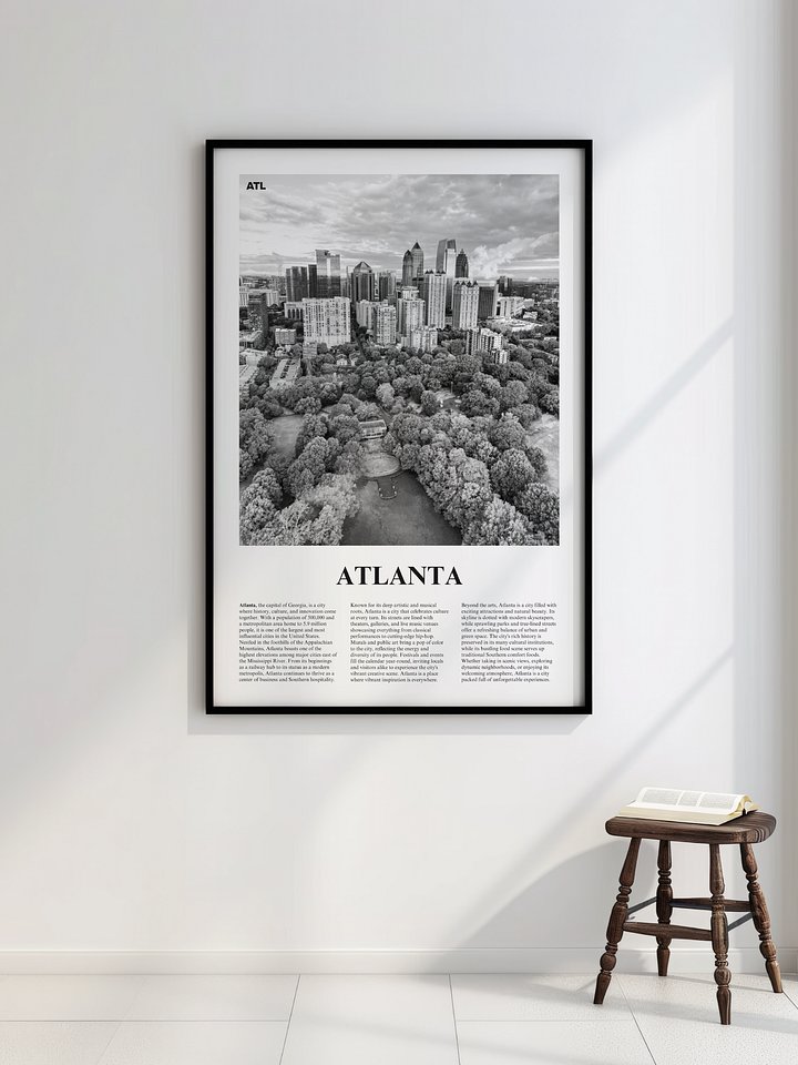 Atlanta 01 Newspaper Poster | Framed product image (8)