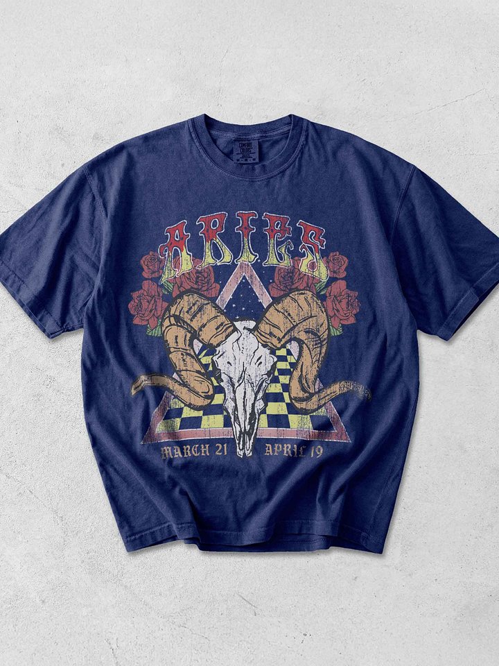 Aries Zodiac Shirt – March 21 to April 19 Vintage Astrology Graphic Tee product image (1)
