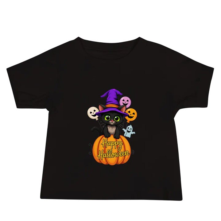 Witchy Cat Halloween Baby Tee product image (2)