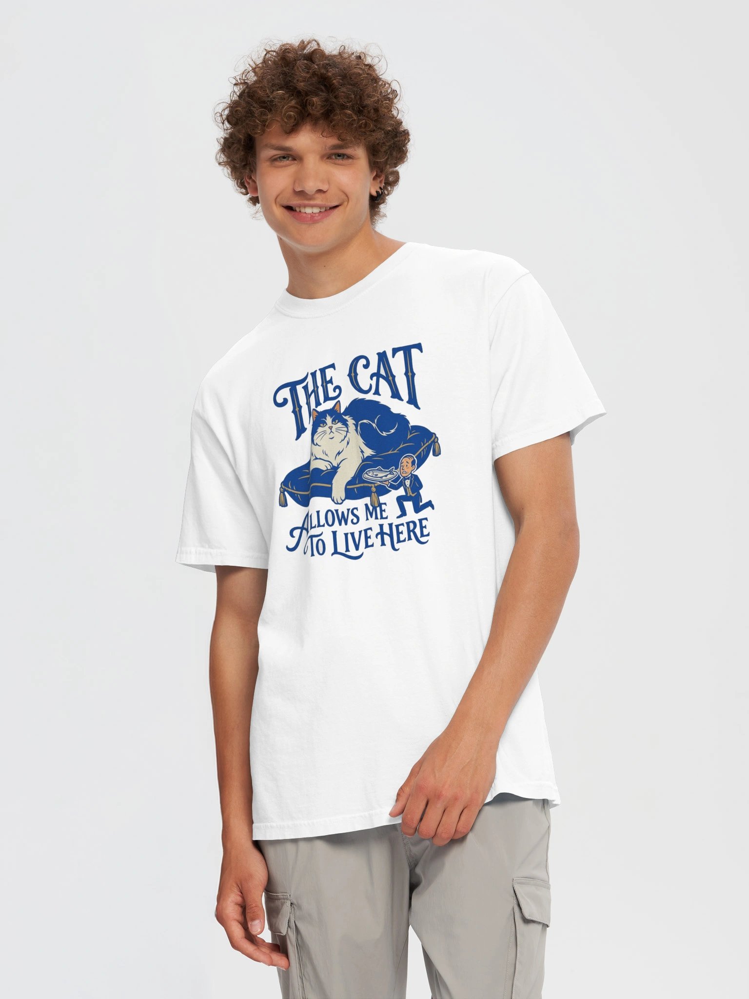 "The Cat Allows Me to Live Here" Heavyweight T-Shirt product image (5)