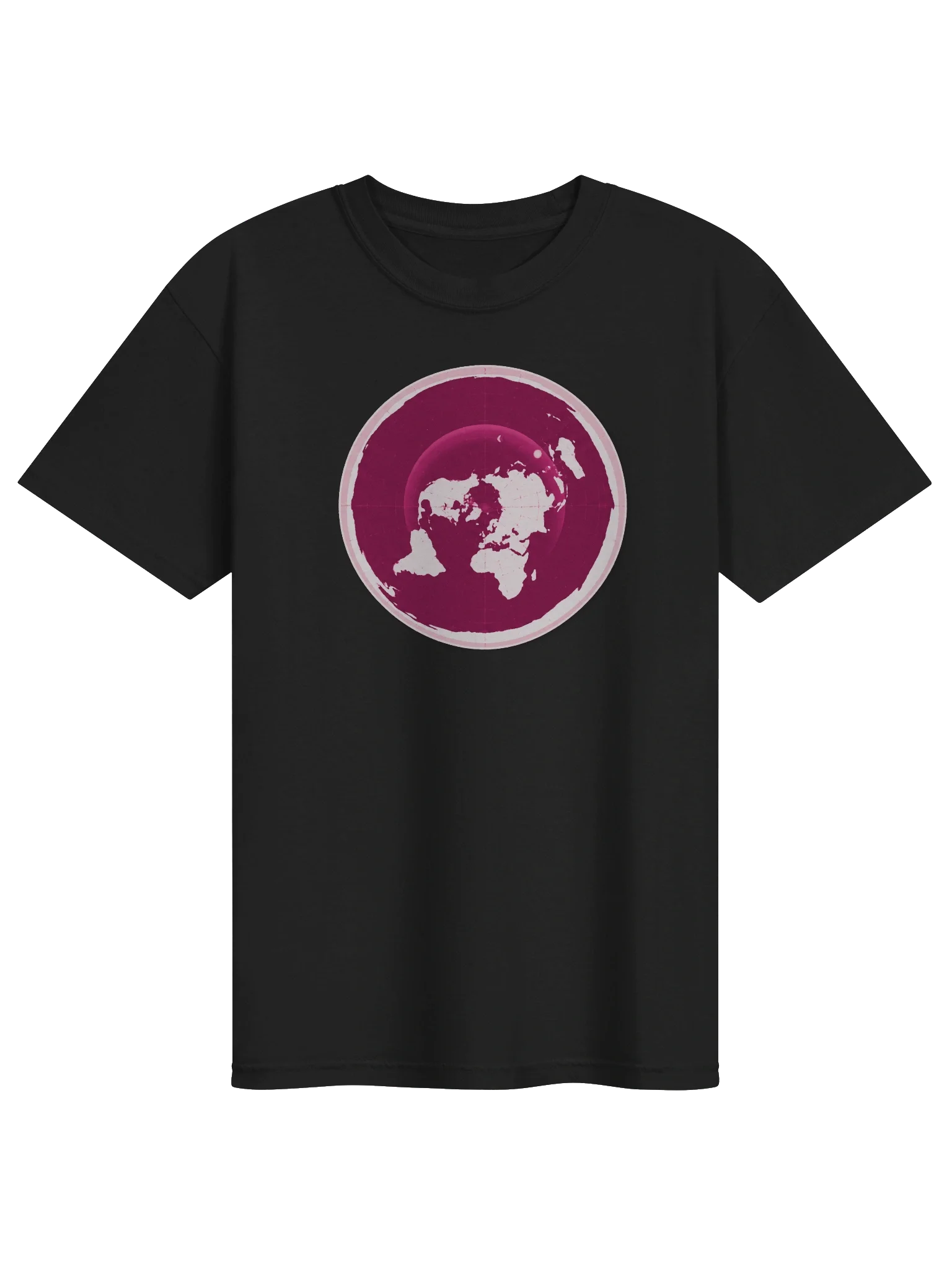Flat Earth Map in magenta