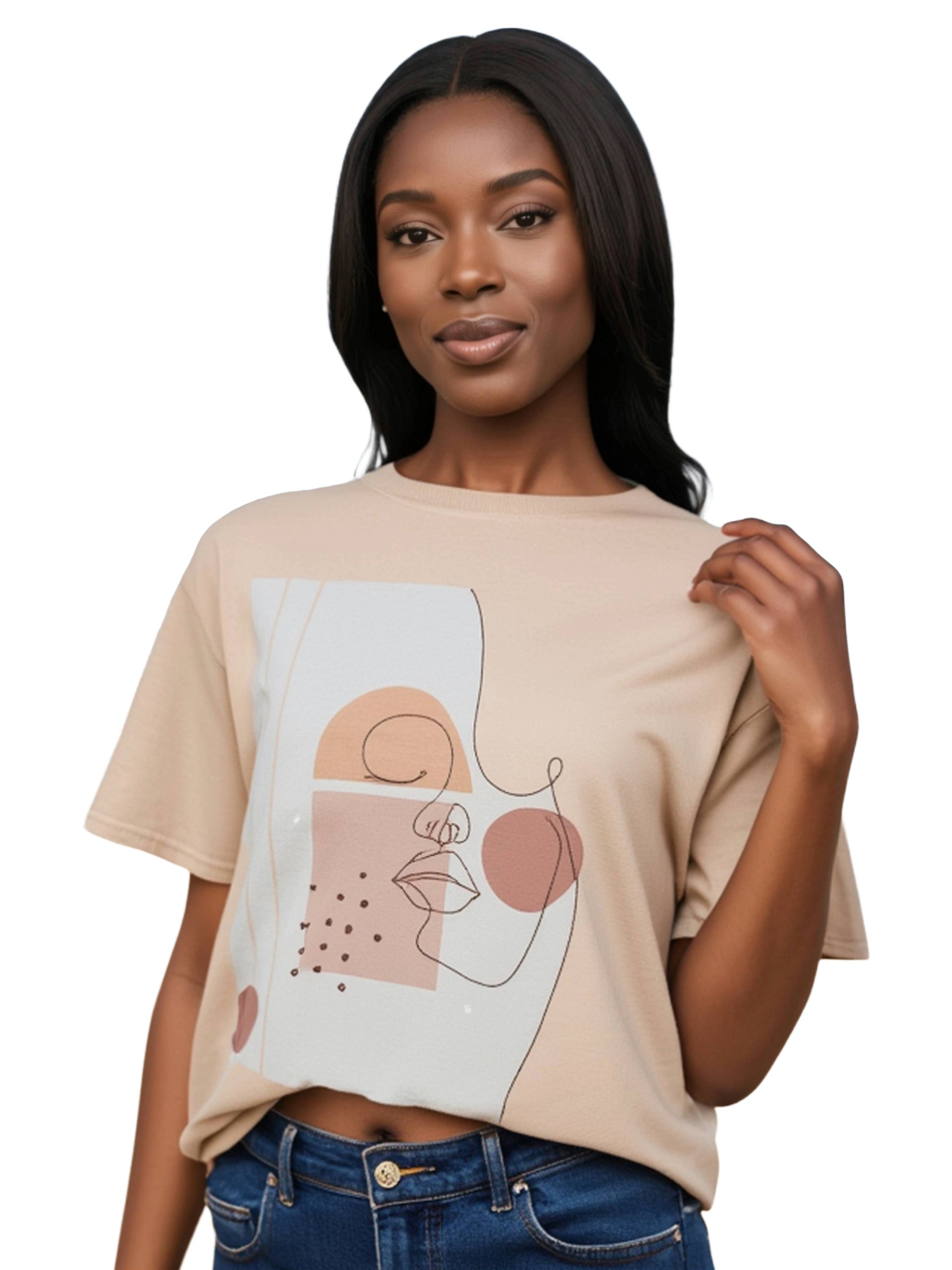Abstract Face Minimalist T-Shirt product image (4)