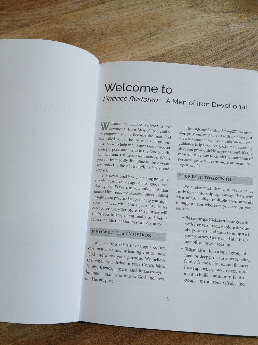 Finance Restored: A Six Week Devo for Men- Align Your Money with God's Mission (Hardback) product image (2)