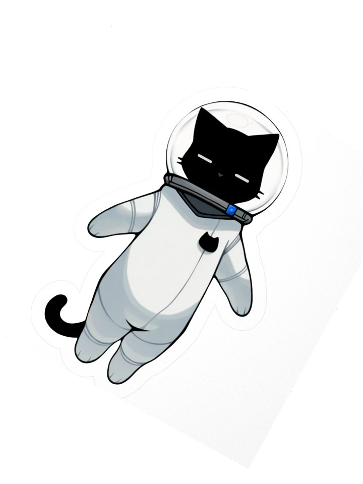 Sleepy Space Kitty Sticker product image (6)