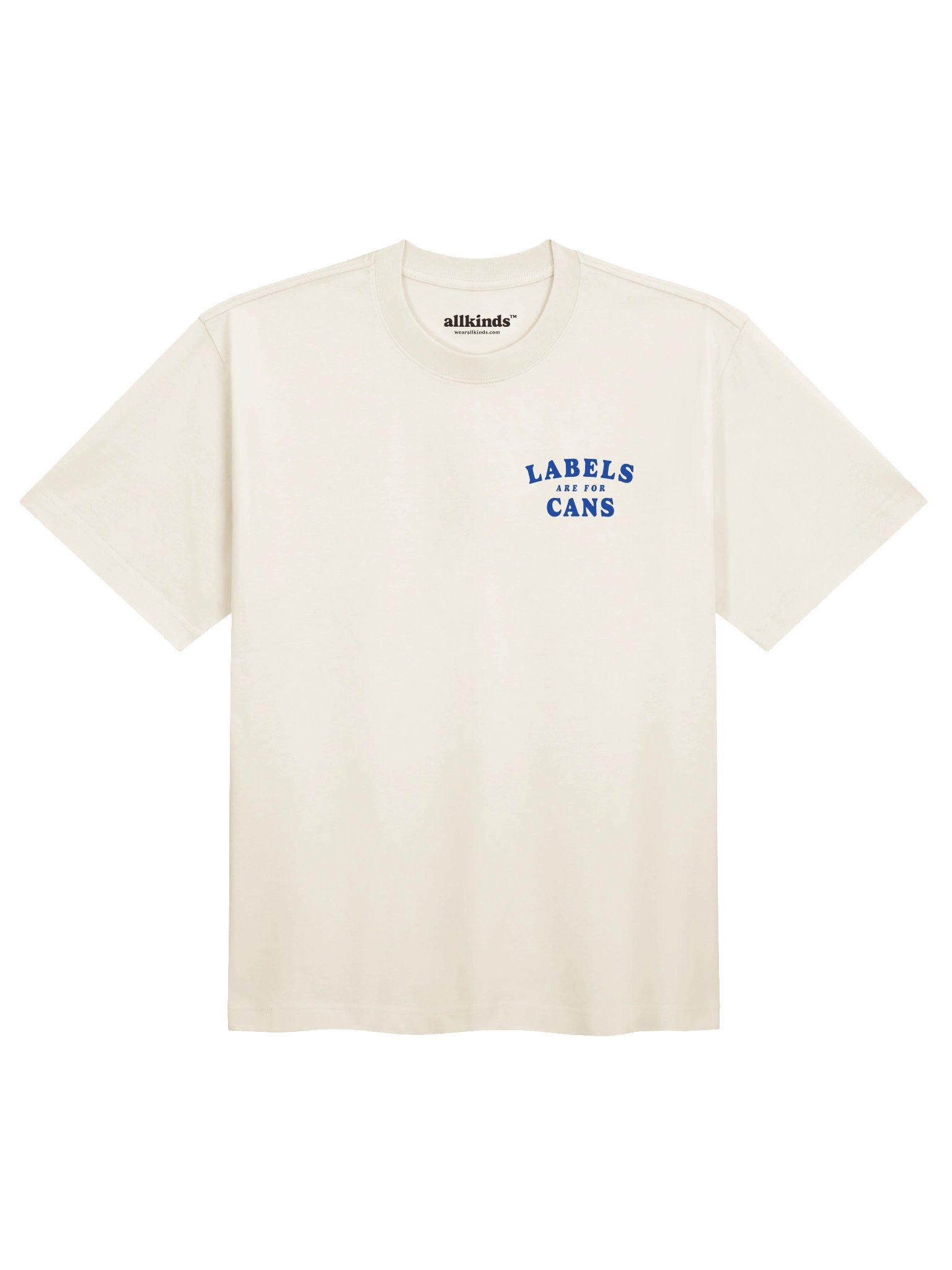 the 'labels' tee | double hit | light product image (1)