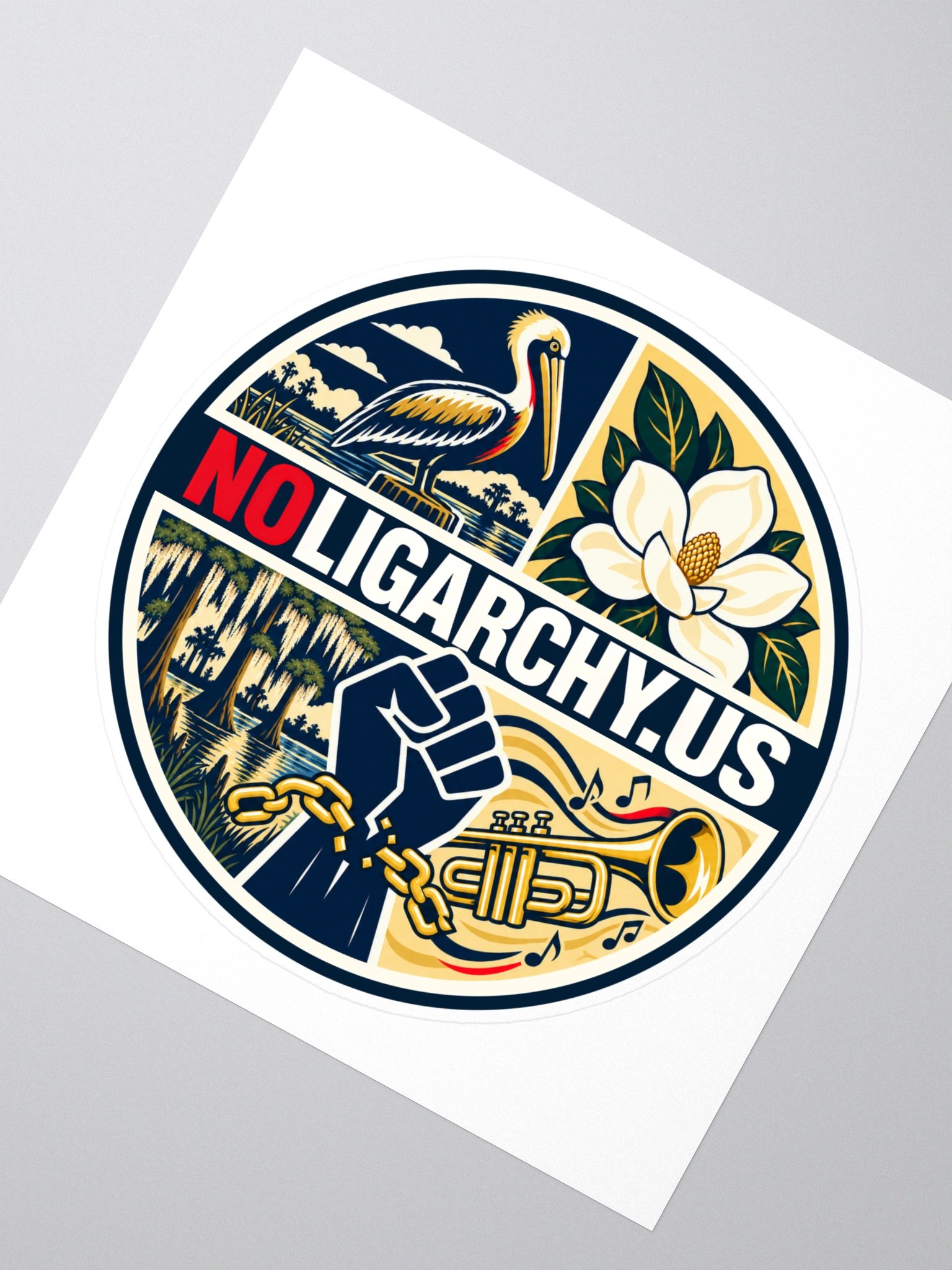 Louisiana NOLIGARCHY.US sticker product image (2)