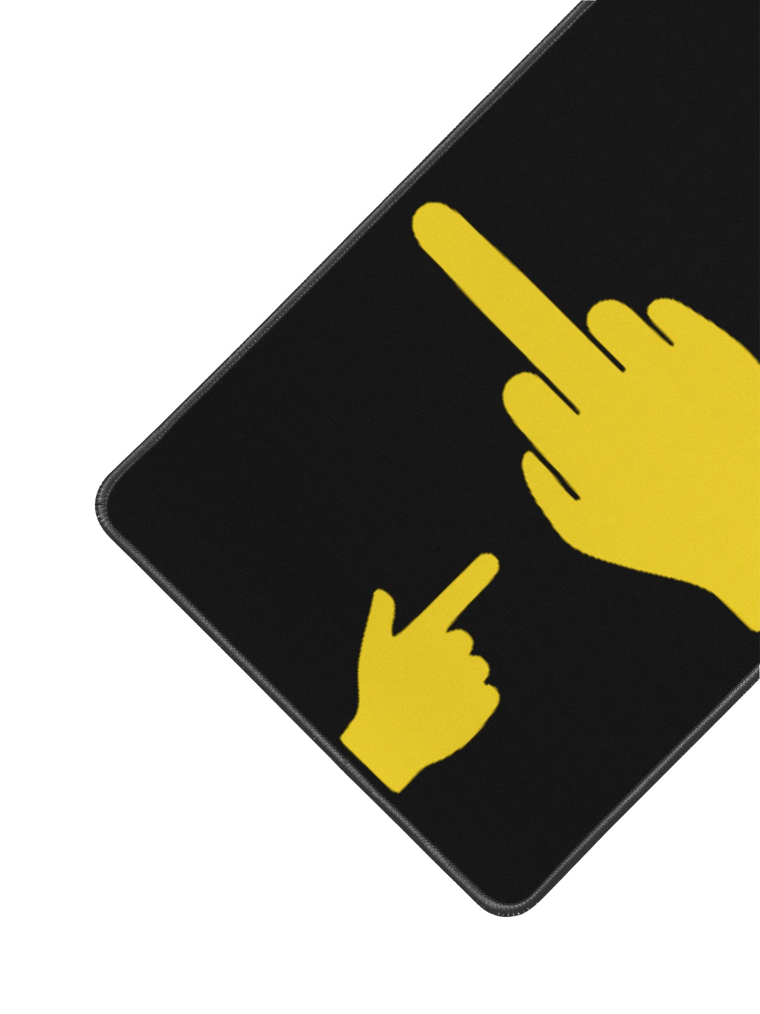 No ShopCo Middle Finger Desk Mat - Yellow product image (2)